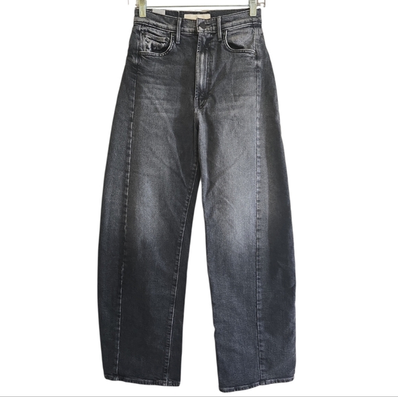 MOTHER The Half Pipe Flood Barrell High Rise Jeans Outta Sight 25 Faded Black - Picture 4 of 11